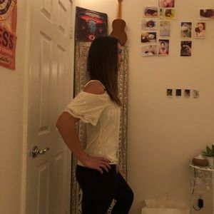 White off shoulder top